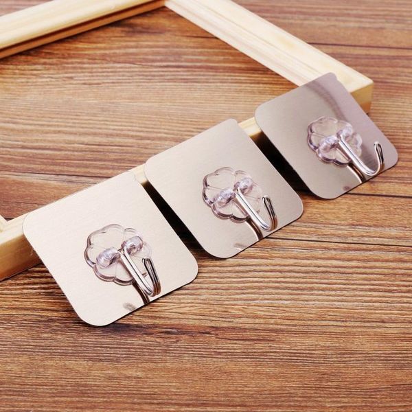 

the hook has no holes and marks. it is easy to hang on dormitory wall behind door of kitchen toilet hooks & rails