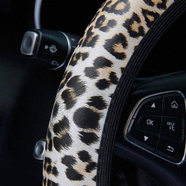 

steering wheel covers 38cm cover comfortable feeling leopard non-slip pattern