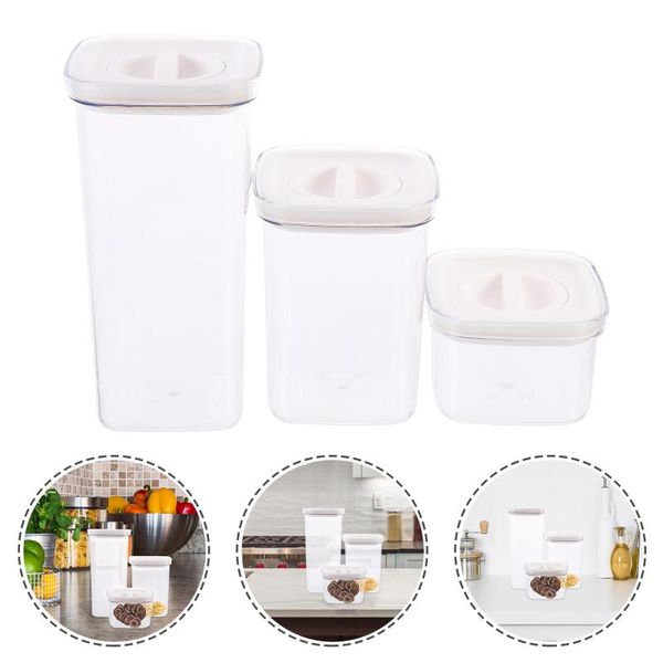 

storage bottles & jars 3pcs grain canisters kitchen containers sealing food