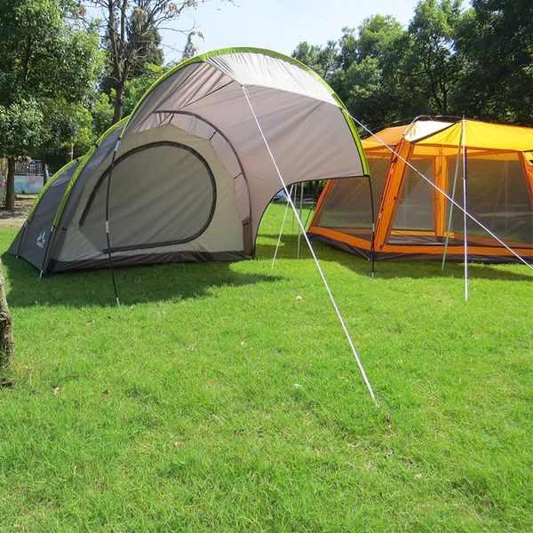 

hiking 3-4 person double layer camping tent waterproof canopy large gazebo sun shelter game for family garden tents and shelters