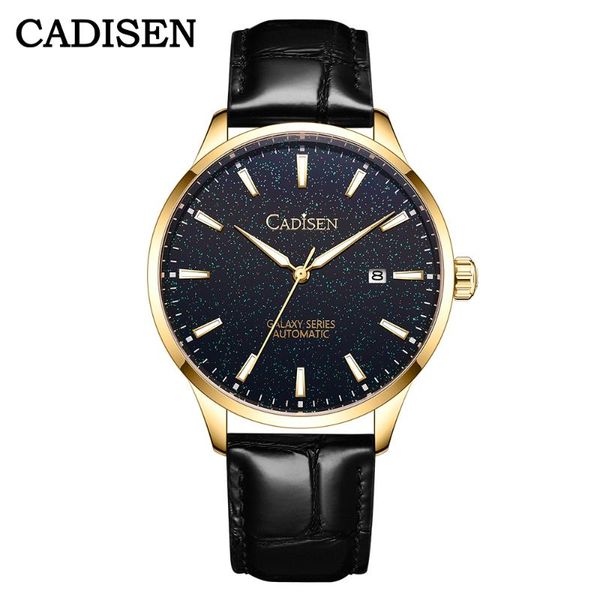 

wristwatches 2021 cadisen design men's watch mechanical automatic men, Slivery;brown