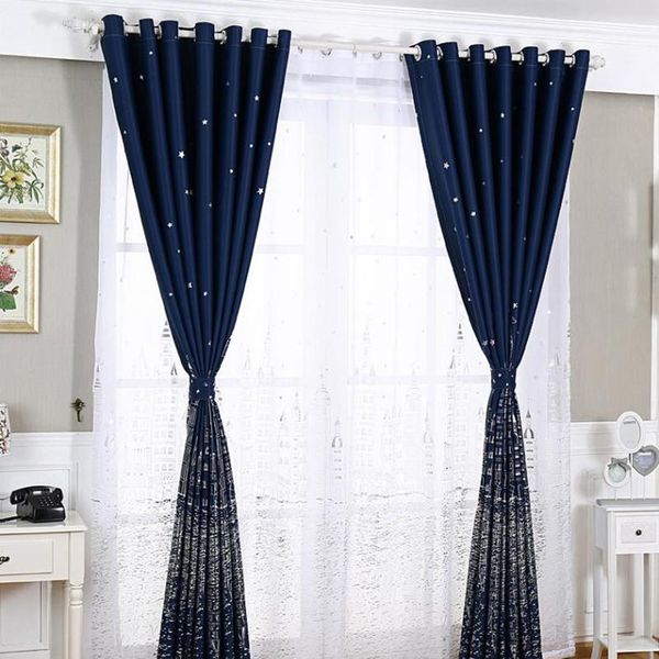 

1pcs modern star castle blackout curtains window drapes for bedroom living room cartoon kids curtain boys girls fashion tulle &