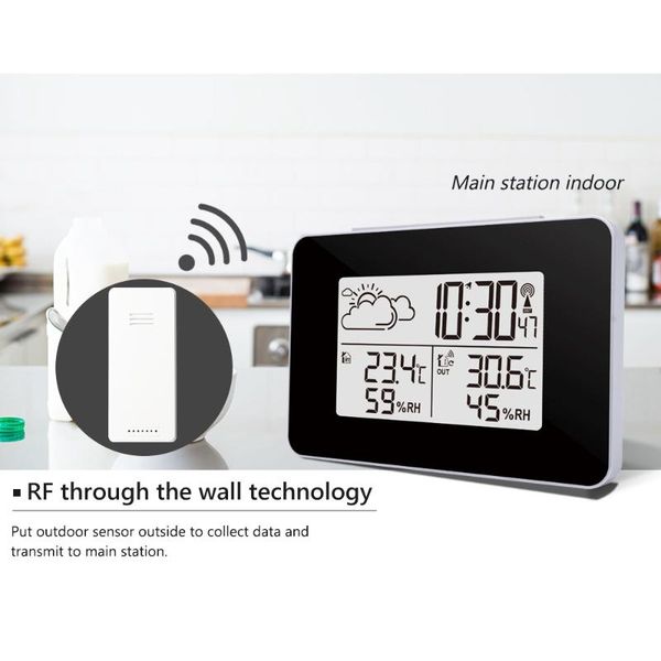 

desk & table clocks 2021 weather station multi-function digital clock temperature humidity despertador moon phase lcd alarm