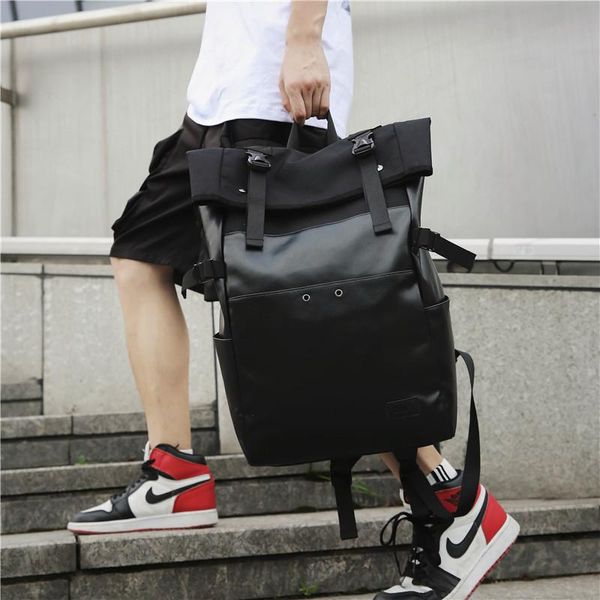 

backpack oxford waterproof women rolled school bag for teenage girl large-capacity travel men backpacks satchel