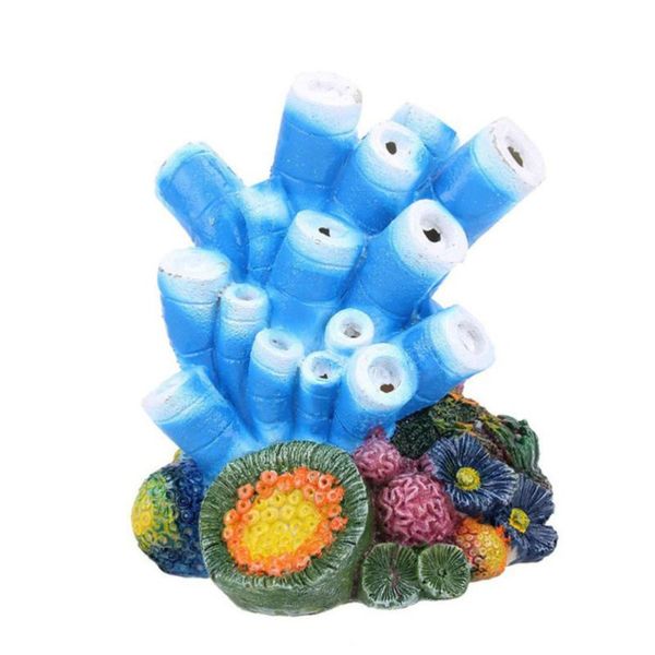 

1pc resin fish tank air pump decor adornment simulation coral decorations