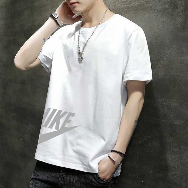 

short t-shirt 2021 new summer half sleeve t-shirt fashion men's clothes, White;black