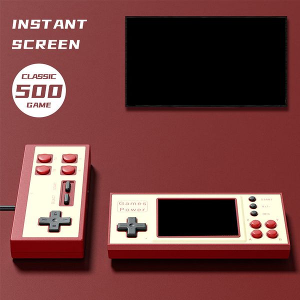 500 lettori di giochi portatili retrò Mini supporto per console portatile doppio gioco classico scatola di videogiochi tascabili schermo a colori per regalo per bambini K30