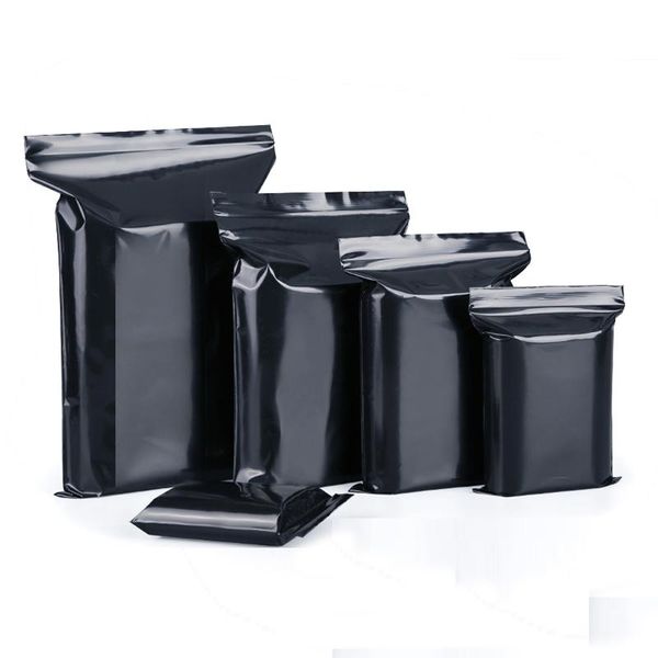 

storage bags black zipper bag, light proof self sealing food grade bag