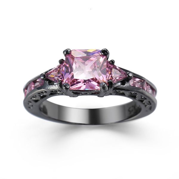 

ring plated beset selling jewelry new black gold zircon jewelry alloy, Silver