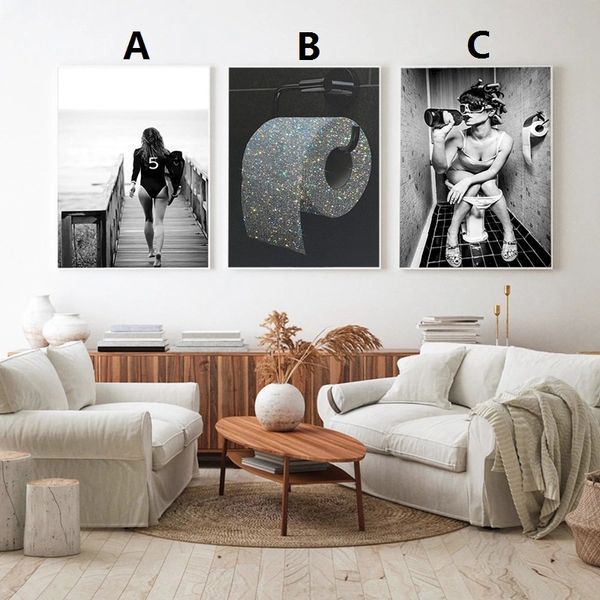 

unframed modern home decoration canvas painting beauty poster