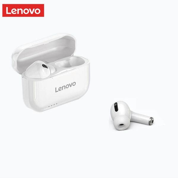 

lenovo lp1s tws bluetooth earphone dual stereo noise reduction bass earbuds hifi music with mic for android ios smartphone