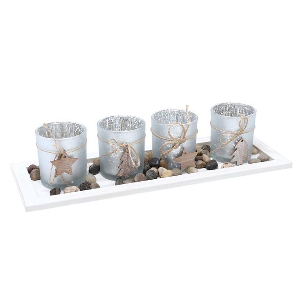 

candle holders 1set creative container wood craft candleholder room deskornament