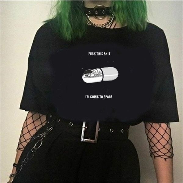 

this shit i am going to space graphic tee summer fashion casual funny men women t-shirt cotton 210512, White