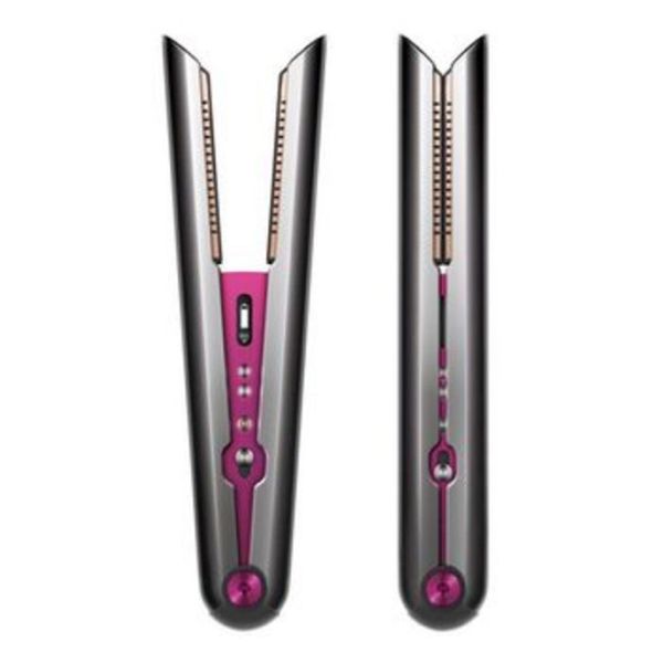 

hair straightener 2 in 1 hair curler hair straightener fuchsia color in stock, Black