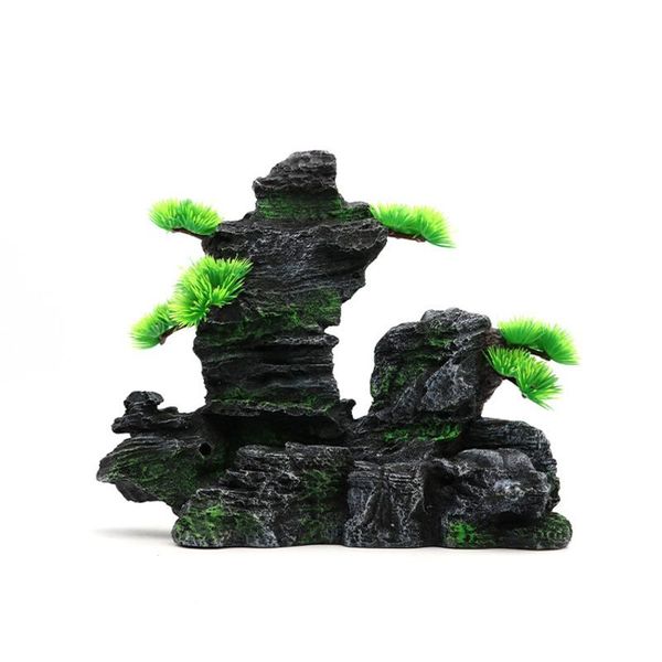 

decorations aquarium rockery stone aquatic ornaments fish tank landscaping simulation landscape resin pet accessoriess