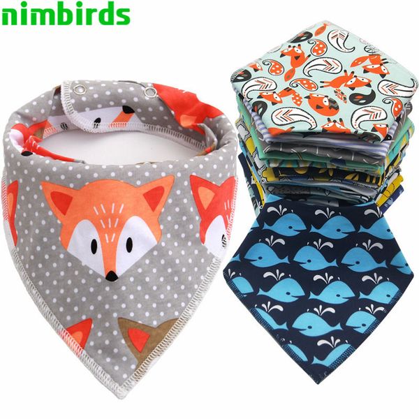 

bibs & burp cloths baby triangle scarf cotton cartoon child baberos bandana babador dribble newborn slabber absorbent cloth lrqs