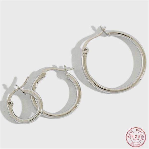 

sterling silver simple geometric hollow round earrings women punk hip hop fashion bar party jewelry friendship gift stud, Golden;silver