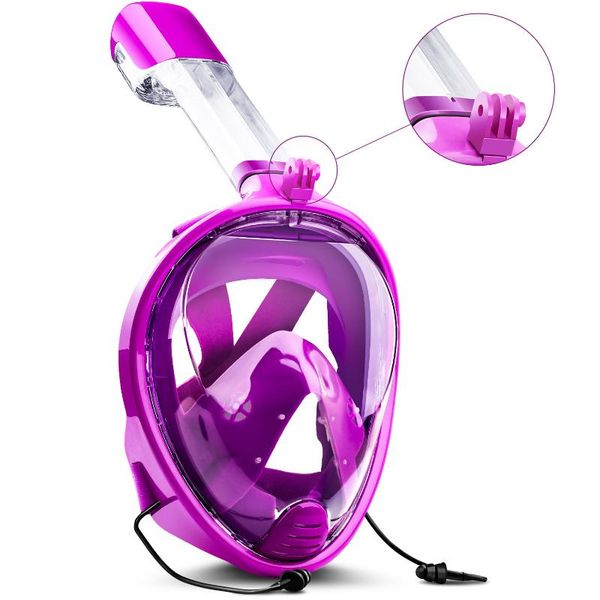 

long tube snorkeling set full face mask swimming underwater tauchen water sport equipment bi50dm diving masks