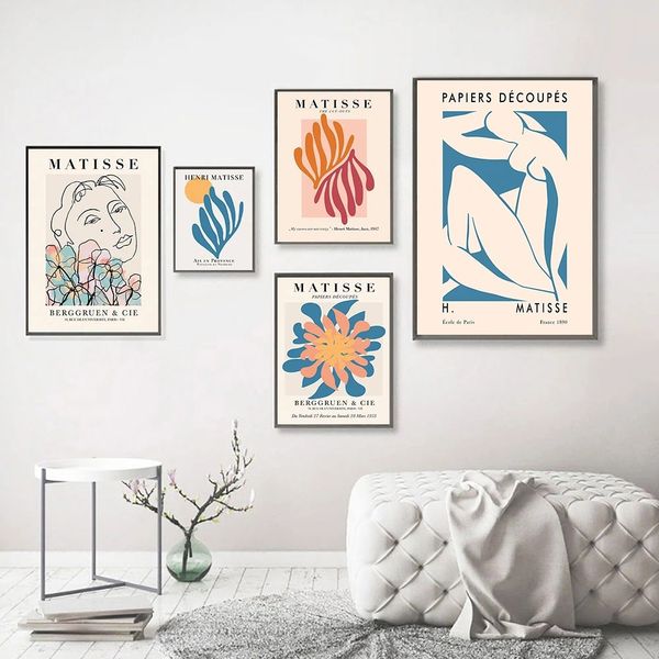 

unframed retro abstract poster mural art canvas color plant painting