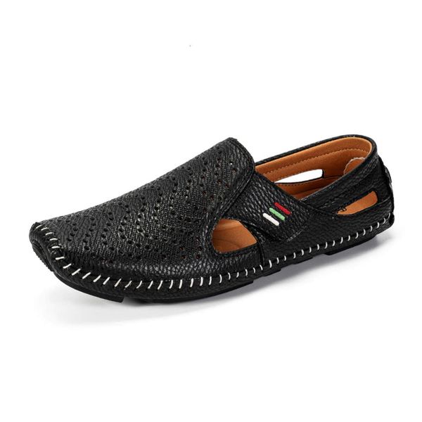 

casual shoes t4do velcro random susugrace men learn fashion plumbers plate sandals for tape light mocassins white breathing daily drive shoe, Black