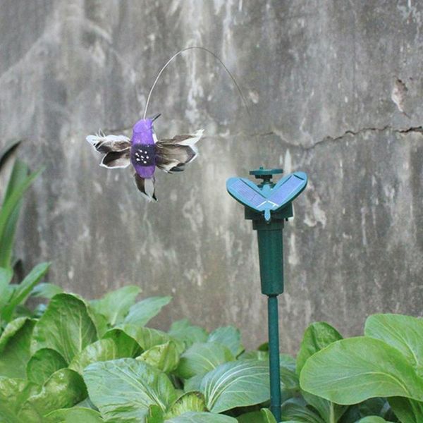

lawn lamps creative solar feather hummingbird butterfly color powered flying lighting outdoor bird decor dancing garden mixing r s8c7