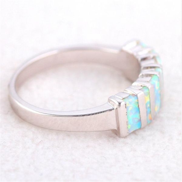 

wedding rings fashion exquisite opal ring female engagement gift anniversary party banquet holiday birthday jewelry wholesale, Slivery;golden