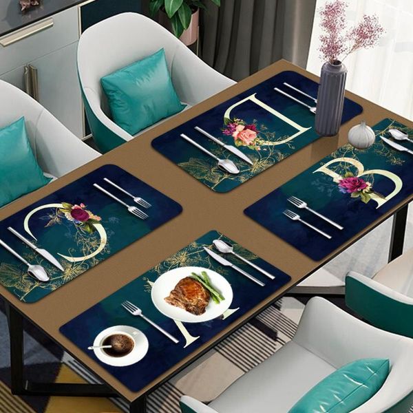 

mats & pads placemat kitchen tableware pad 26 letter printing table mat durable anti-skid dinning