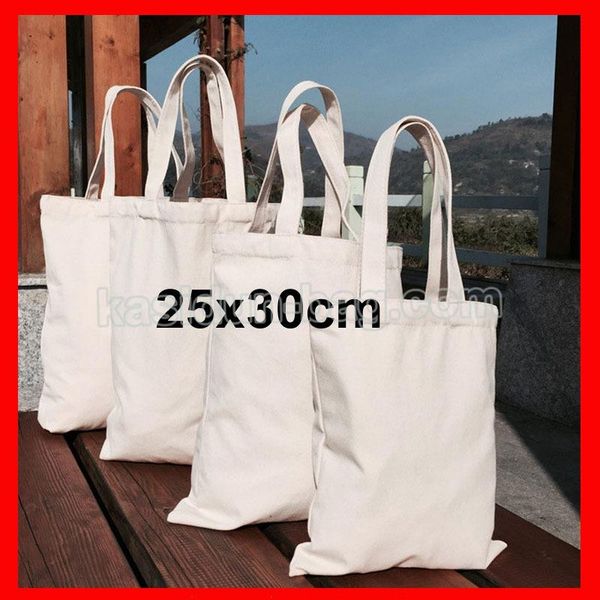 

shopping bags (200 pieces/lot) size 25x30cm custom blank tote bag cotton