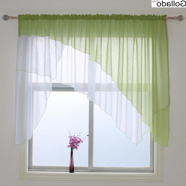 

europe irregular bevel edge living room curtains short sheer kitchen balcony window curtain 1 pcs & drapes