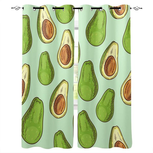 

avocado green seed fruit blackout curtain for kids room bedroom cartoon window children cortinas & drapes