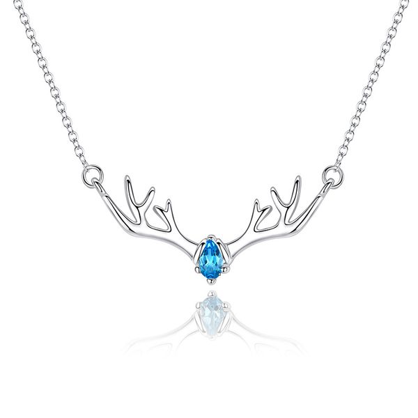 

925 silver clavicle chain christmas elk necklace female pendant jewelry