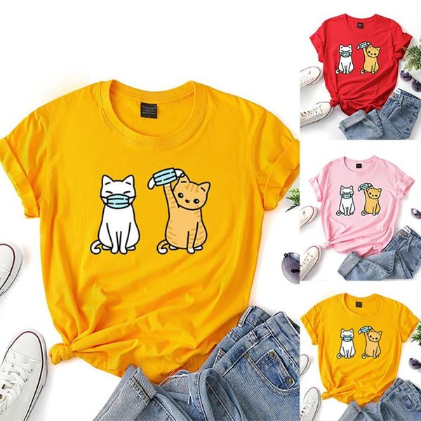 

women's t-shirt summer dog print t-shirts 2021 for women cartoon casual lady short sleeve shirt woman clothes, White
