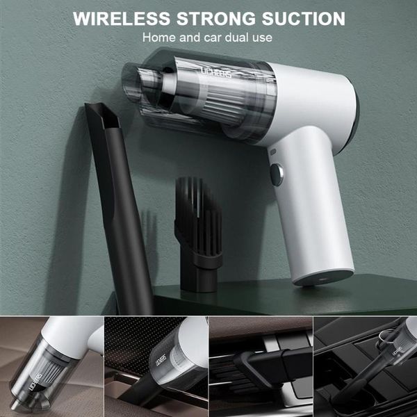 

mini white wireless 3500pa car vacuum cleaner advanced cyclone technology handheld can be washed with waterfor office