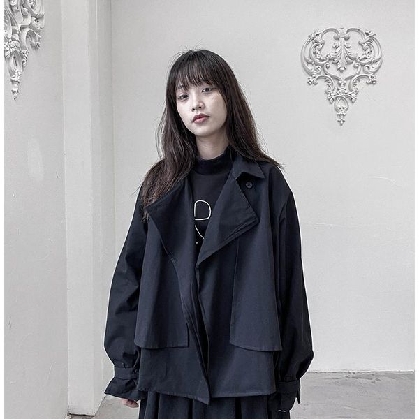 

women's suits & blazers irregular suit coat 2021 autumn dark wind large design loose and versatile temperament casual, White;black