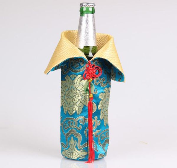 2021 30 cm Hediye Çantası Şarap Şişesi Ambalaj Çanta Ipek Çanta Karışık Renk Karışık Desen Sıcak Stil Çin Geleneksel Hediye