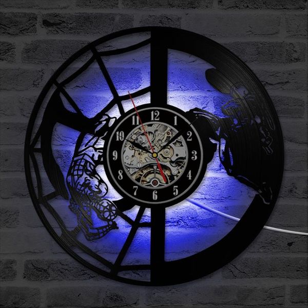 

wall clocks hollow usa flag record clock creative independence day led stars & strips shape antique hanging