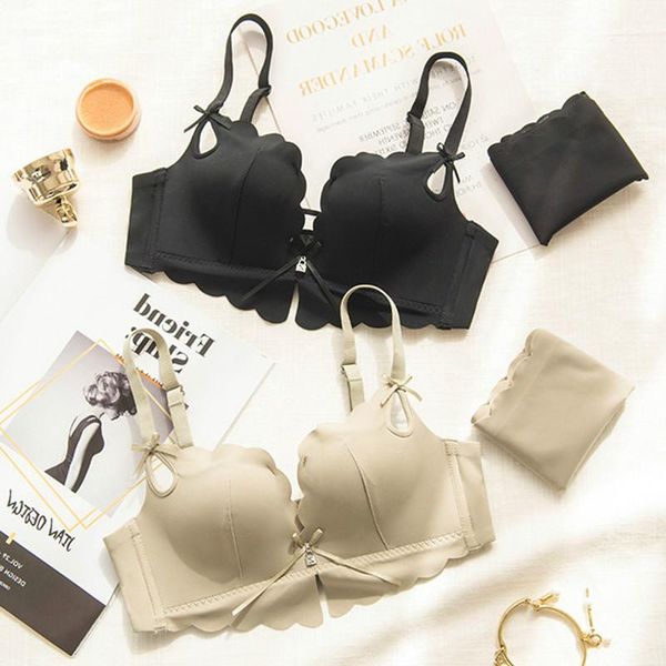 

bras sets roseheart women fashion red green cut out padded one-piece cotton panties push up bra underwear lingerie, Red;black