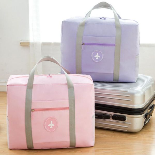 

folding travel bag large capacity waterproof portable zipper tote luggage packing cubes organizer duffel bags