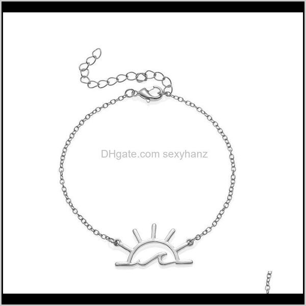 Entrega de jóias queda 2021 10pcs Sunrise Sunset Ocean Wave Bracelets Sky Sunshine Light Light Sea Nível de mar ao ar livre cenário paisagem Char