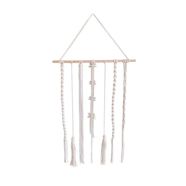 

tapestries woven tapestry office home decor multifunction hairpin with tassels door living room po wall hanging display storage holder