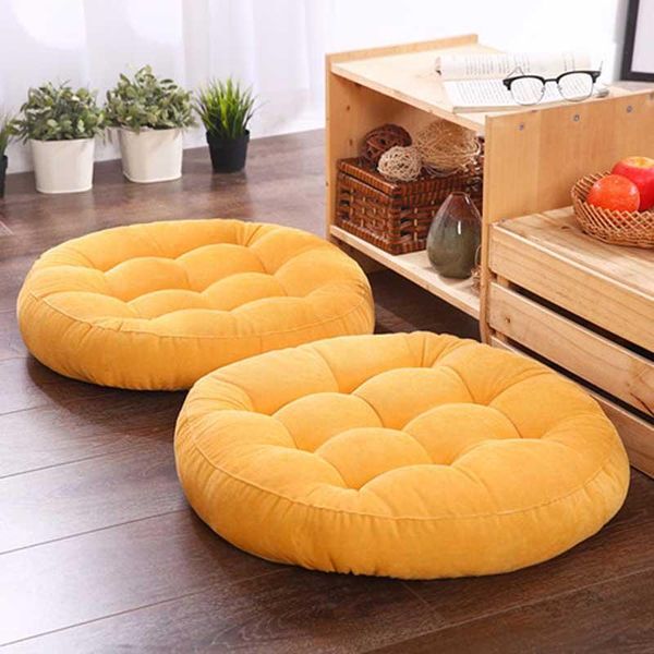 

pillow latest 1pcs thicken round futon hassock seat cushion tatami mattress pouf bedding home decor sitting