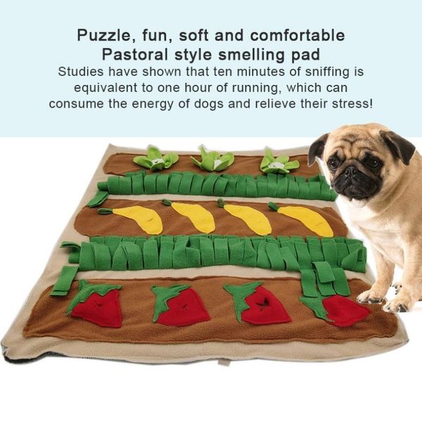 

kennels & pens pet dog snuffle mat feeding training pad non slip puppy nose work blanket activity supplies