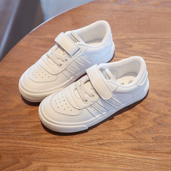 

sneakers shoes for girls autumn boys white sneaker children casual shoes teenager sport shoes casual leather sneaker in girls, Black