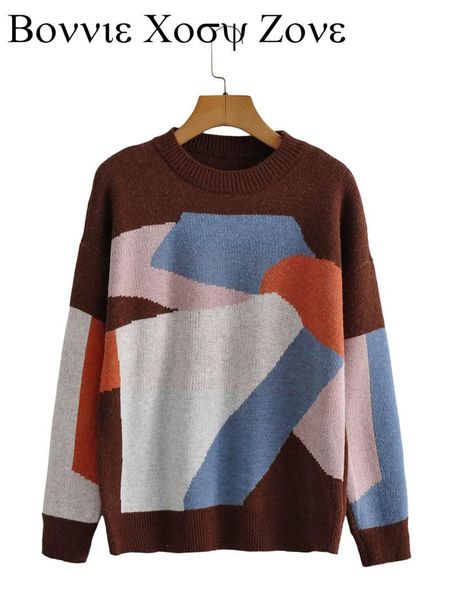 

women's sweaters women office lady elegant oversized knitted sweater jumper o neck female pullovers chic, White;black