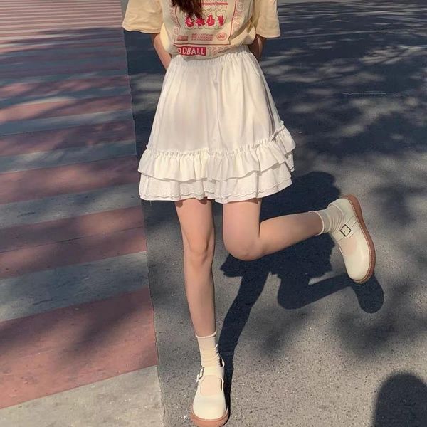 

skirts mini women solid leisure summer all-match fashion student korean style elegant streetwear chic pleated skirt 2021 y49, Black