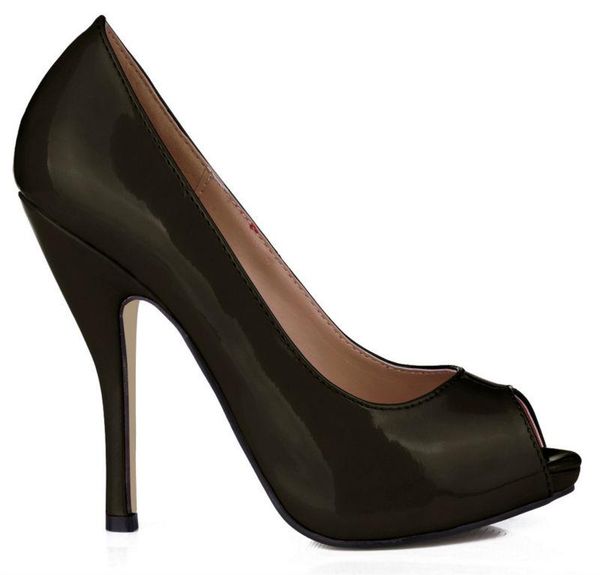 

party shoes women peep toe stiletto high heels ladies pumps zapatos mujer chaussure femme talon 2665-l dress, Black