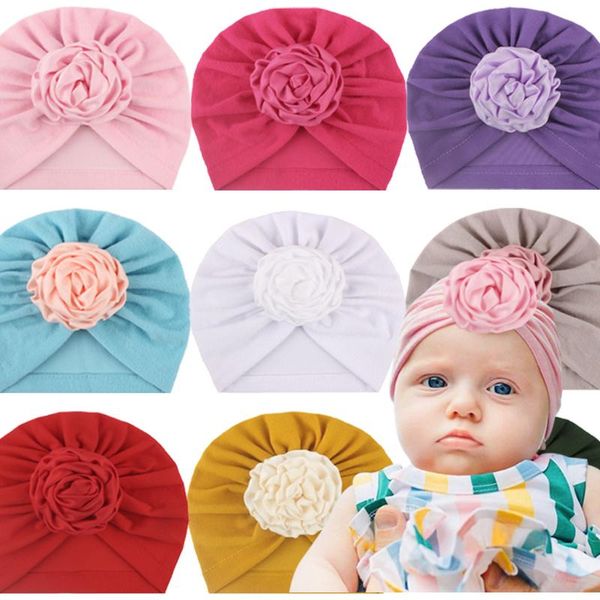 

caps & hats baby cap children turban hat for toddler girl or boy born pography props beanies infants, Yellow