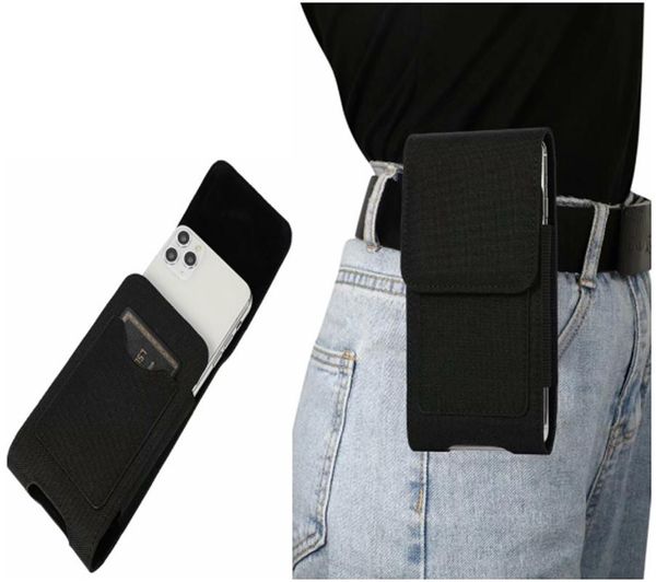 

cell phone pouches for samsung galaxy s21 s20 s10 s9plus case belt clip holster universal bag oxford cloth card pouch smartphone