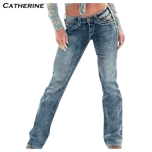 

women's jeans straight woman mom jean pants boyfriend for women with mid waist push up large size ladies denim 2021#j3, Blue
