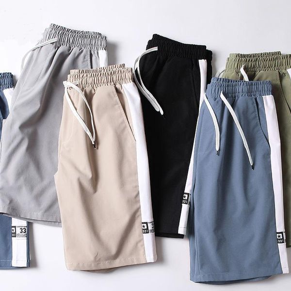 

men's shorts summer fashion brand casual pants youth personality simple and versatile sports trend beach men bing size, White;black